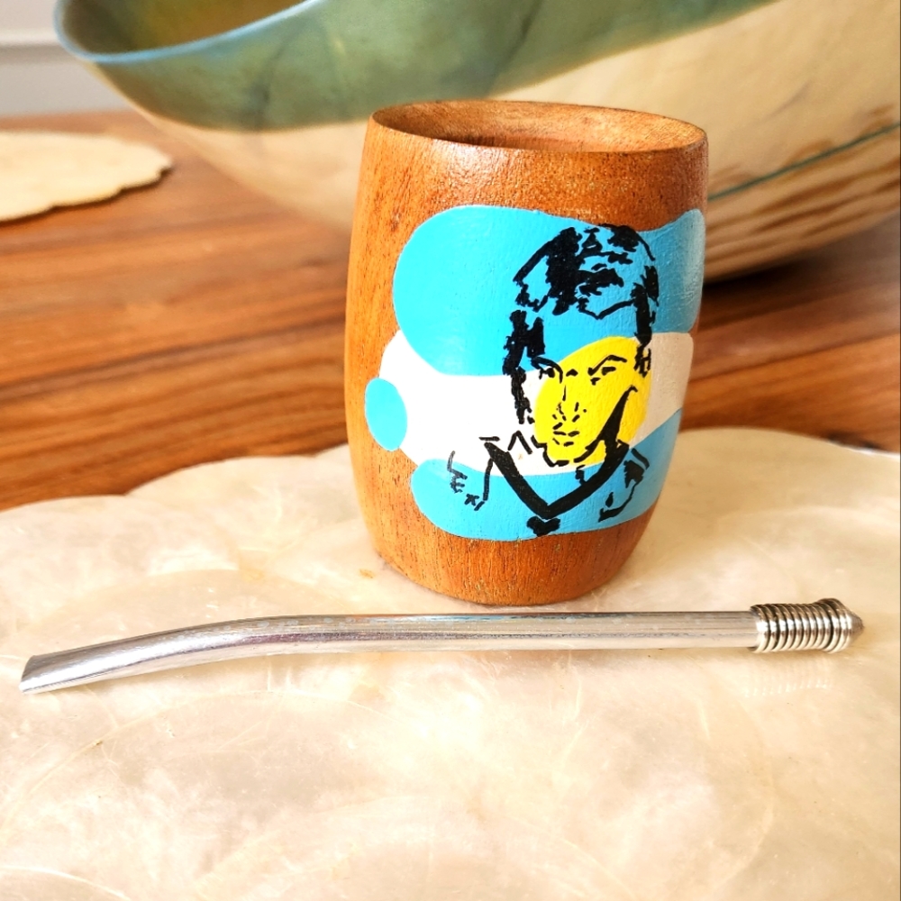 World Cup 2022 Leo Messi yerba mate cup and straw